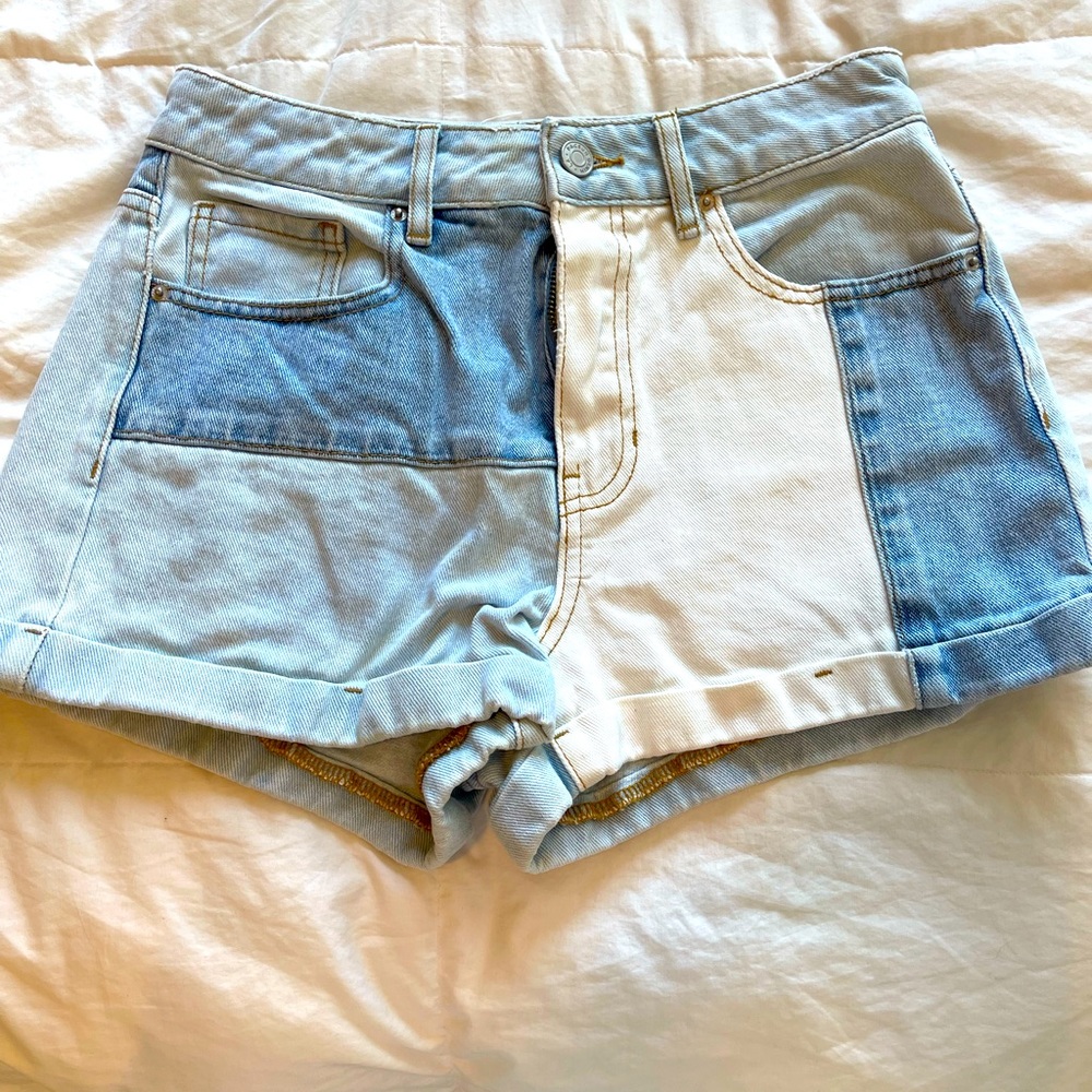 PacSunPatch Work High Wasted Jean Shorts!